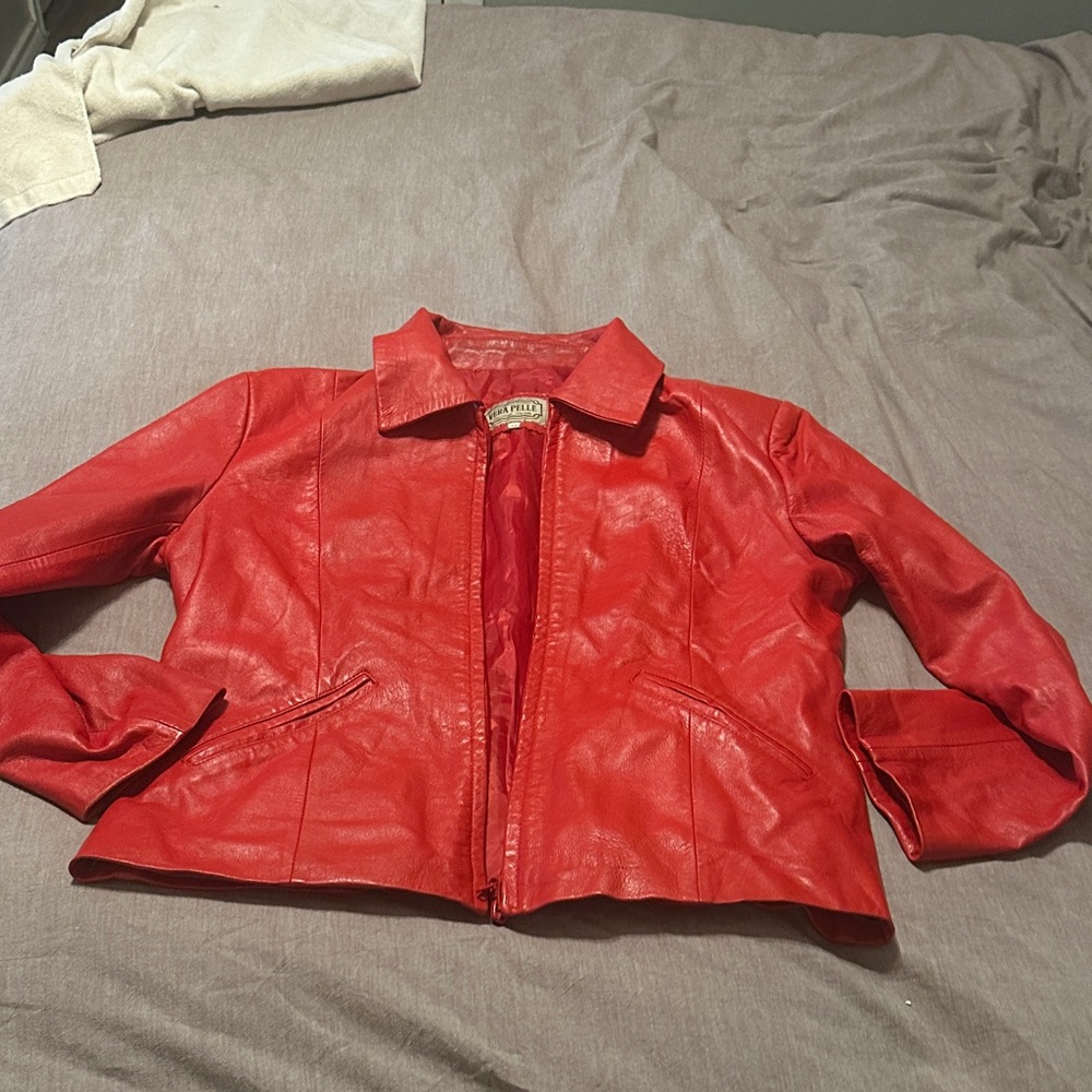 Vintage leather Italian jacket